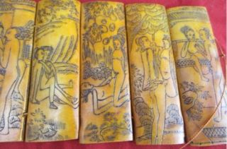 Old Antique Western Art Shunga Erotic Collectible Exquisite Bone Meal Book