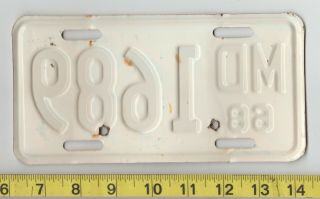 1968 MARYLAND MOTORCYCLE LICENSE PLATE 1689 2