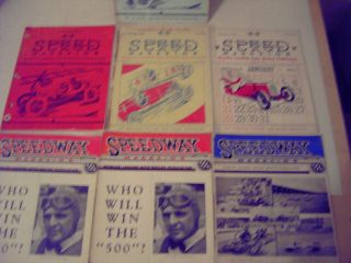 7 OLD 1930,  s SPEEDWAY CAR RACING MAGAZINES for 1 bid 2