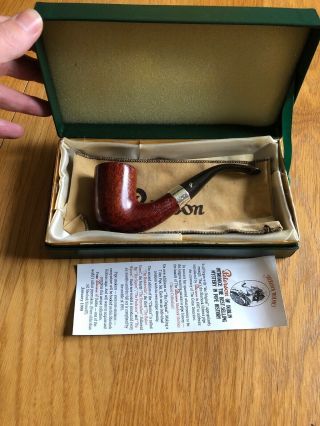 Vintage Peterson Sherlock Holmes Rathbone Smooth Silver Mounted Pipe 2