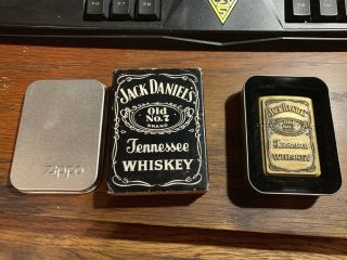 Zippo Brass Lighter With Jack Daniels Emblem