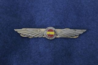 Iberia Flight Crew Pilot Captain Wing Badge - 1931 - 1941 Spanish Airlines Airways