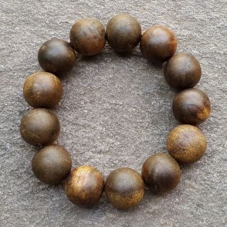 18 MM Natural Gaharu Buaya Agarwood Bracelet 13 Beads Aloeswood GA22 6