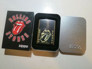 Authentic Zippo Lighter - Rolling Stones 20889 - No Inside Guts Insert