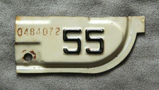 California 1955.  License Plate Metal Registration Tab / Tag.