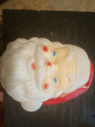 Vintage 1968 Empire Hanging Santa Head Face Blow Mold 17” Christmas Decoration