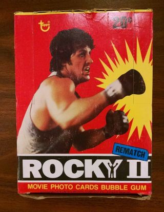 1978 Rocky Ii 2 Topps Wax Box 36 Packs Full Box Sylvester Stallone