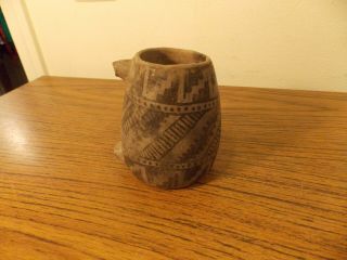 Antique Native American Anasazi Handled Mug 1200 B.  P.  4 - 1/4 " Tall Wow