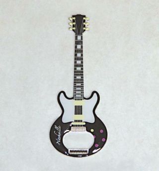 Nashville (2) Guitar Shaped Bottle Opener Magnet Black And White Favors Prizes