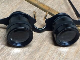 Vintage Unique Opera Glasses Binoculars 2.  8 X 28 With Case Made In Japan 4