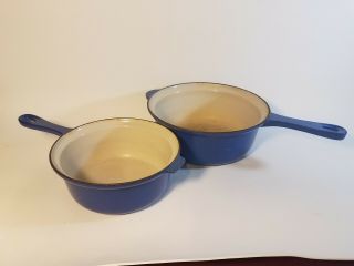Le Crueset 22 And 18 Cast Iron Sauce Pans