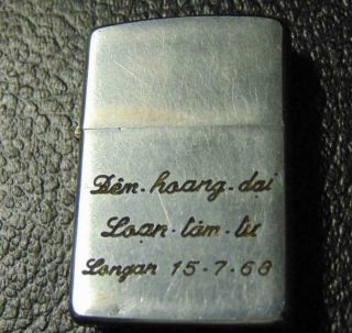 1968 Vietnam War Zippo Lighter Longan 15 - 7 - 1968 2
