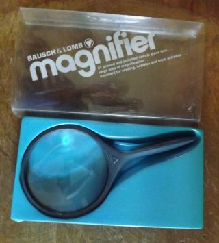 Vtg Bausch & Lomb Magnifier 4 " Ground/polished Glass - -