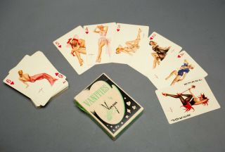 Vintage Complete Deck Vargas Vanities Pin Up Girls Playing Cards 54 Cards Ex,
