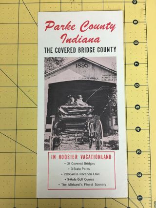 Vintage Brochure Parke County Indiana The Covered Bridge Countyhoosier
