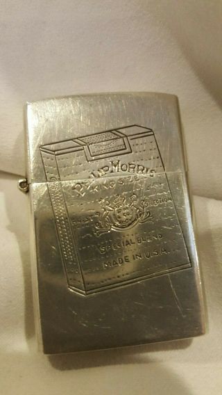 Solid Sterling Silver 950 Pocket Lighter Philip Morris King Size Cigarettes