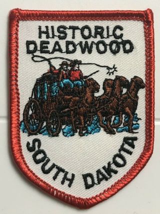 Historic Deadwood South Dakota SD Stagecoach Carriage Embroidered Souvenir Patch 2