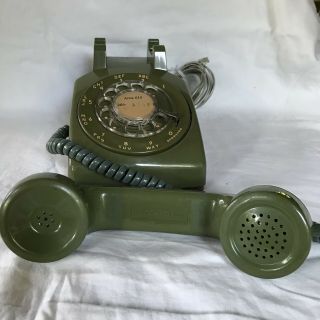 Vintage Stromberg Carlson Rotary Dial Telephone Avocado Green 1970s USA 4