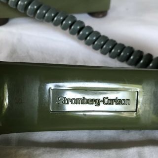 Vintage Stromberg Carlson Rotary Dial Telephone Avocado Green 1970s USA 5