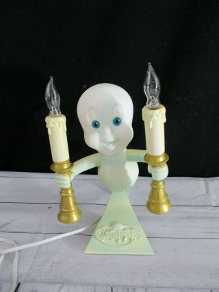 Vtg 1996 Light Up Casper The Friendly Ghost Holding 2 Candles Halloween