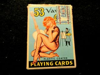53 Vargas Girls Playing Cards Plastic Coated Pin Up Alberto Vargas Women Color