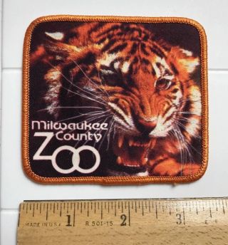 Milwaukee County Zoo Bengal Tiger Photo Printed Wisconsin Wi Souvenir Patch