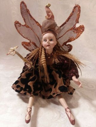 Winward,  Fairy Pixie Doll Figurine With Butterfly Wand