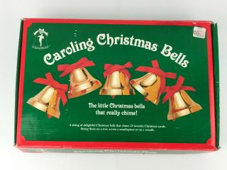 Vintage " Ye Merrie Minstrel " Musical Caroling Chiming Christmas 12 Metal Bells