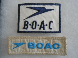 Boac 2 Different Airline Airways Company Cloth Patches