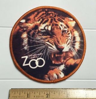 Milwaukee County Zoo Wisconsin Orange Tiger 4” Round Souvenir Photo Patch
