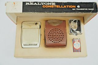 Vintage Realtone Constellation 6 Transistor Radio Ex.  With Accessories