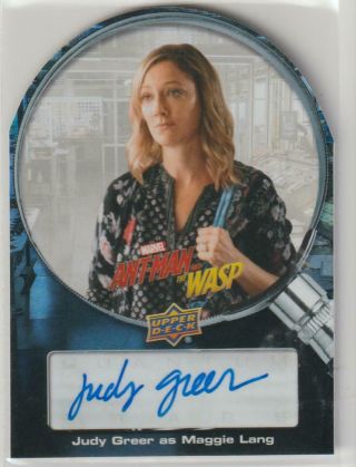 Ant - Man And The Wasp Marvel Autograph Card Qsf - Jg Judy Greer Signed Maggie Lang