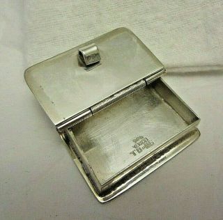 Vintage 925 Sterling Silver Pill Box Book Shape w/ Hinge Mexico TD - 116 w/ Pouch 4