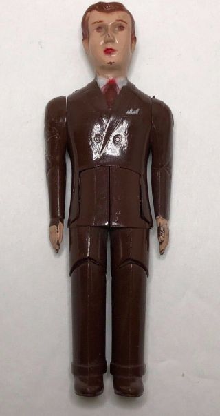 Vintage 1940s Renwal Dollhouse Family Members,  Father No.  44,  Loose Arm — Vg