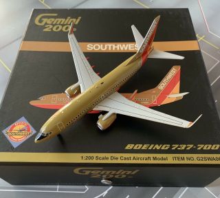 Gemini Jets 1:200 Southwest Boeing 737 - 700 Mustard Yellow N736sa G2swa067