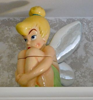 Disney’s Peter Pan Fairy Tinkerbell 2 - Piece Cookie Jar With Iridescent Wings