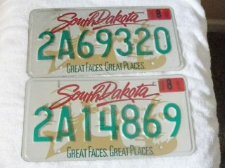 South Dakota License Plate Great Faces Mt.  Rushmore 2a14869
