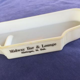Vintage Midway Bar Lounge Hettinger North Dakota Plastic Tip Tray Advertising