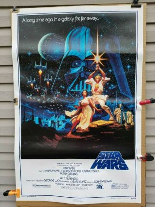 1992 Star Wars 15th Anniversary Poster Hildebrandt Style " B " 27x41 004912