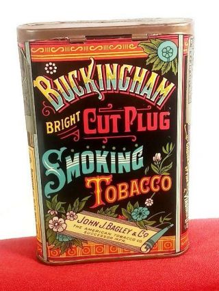 Buckingham Double Cut Vertical Pocket Tobacco Tin (very Rare) Minty
