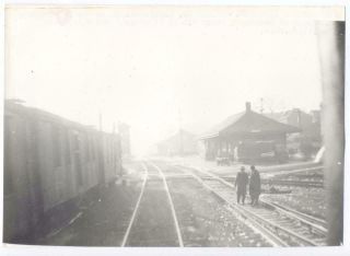 Massillon Oh W&le Railroad Depot Station 5x7.  5 " 1946 Antique Photo By Wjb Gwinn