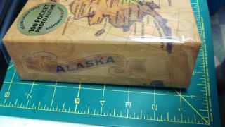 Alaska Photo Album holds 100 4x6 photos - Map on both sides Plus postcard 2
