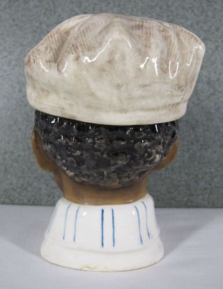 Antique Black Americana Majolica Tobacco Humidor Jar The Gentleman 1899 - 1920 yqz 4