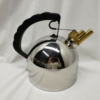 Alessi Inox 18/10 Italy Stainless Steel Whistling Tea Kettle By Sapper Richard