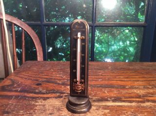 Vintage Tycos Tabletop Thermometer Brass.