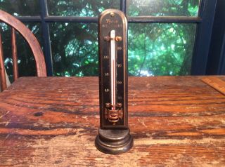 Vintage Tycos Tabletop Thermometer Brass. 8