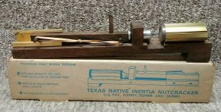 Vintage Texas Native Inertia Nut Cracker W/ Cast Iron Anvil