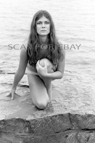 Nude 35mm Negative Busty Female Model Vintage 1960 ' s Beach Pinup h14.  3 2