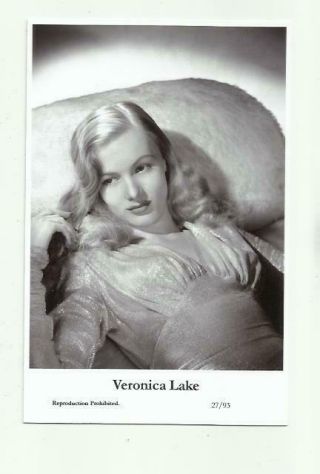 (n487) Veronica Lake Swiftsure (27/93) Photo Postcard Film Star Pin Up