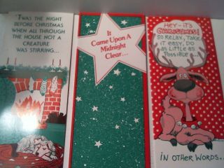 3 Vintage 1990 - Xtra Humor Co.  - Funny Christmas Cards - Humorous 1